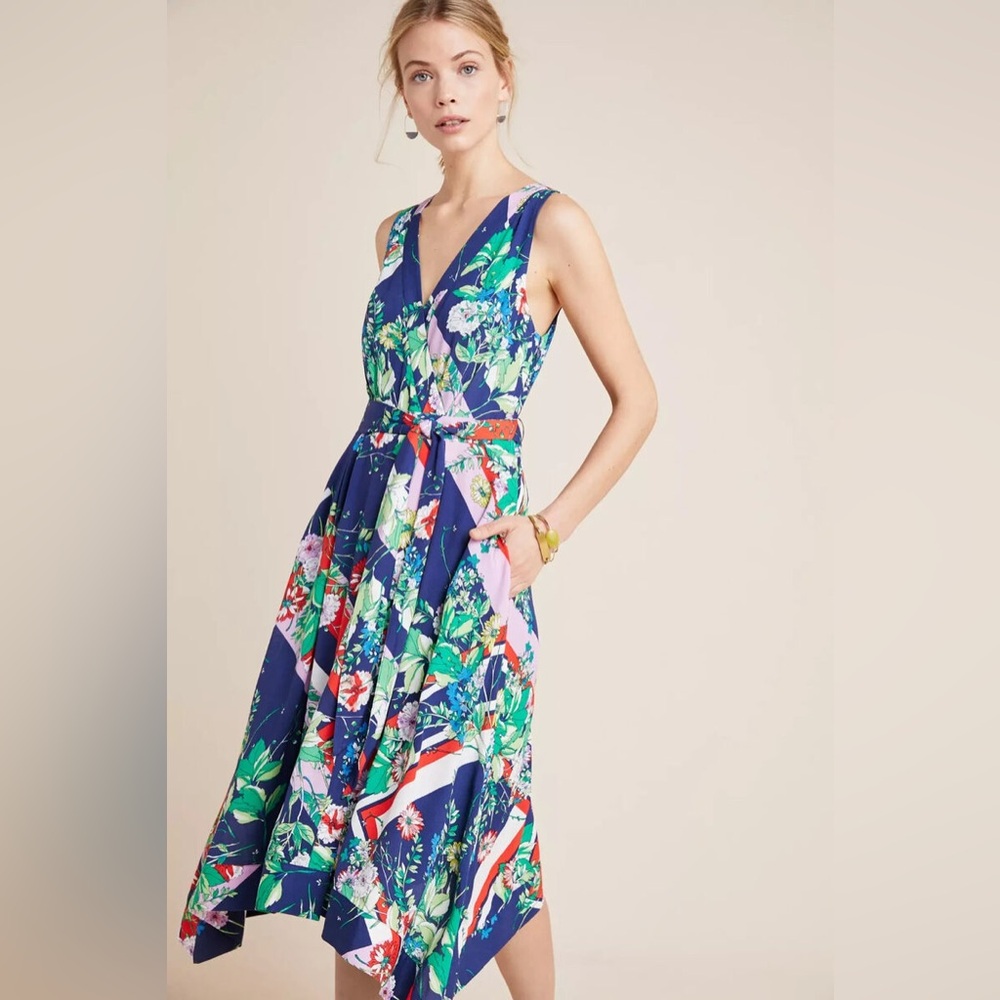 Gorgeous, vibrant floral midi dress